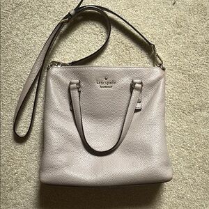 Kate Spade Taupe/Grey Shoulder Bag with Adjustable Strap